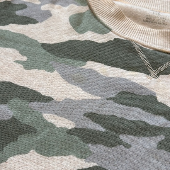 AERIE Camouflage Camo Crewneck Sweatshirt Long Sleeve Size Large Women’s - Picture 3 of 9